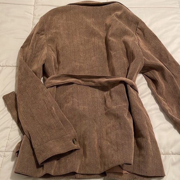 Brown blazer jacket and cream top - Picture 8 of 10